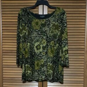 Brittany Black Woman Glitter Sparkle Plus Size Top Missing Size Tag Approx 1X